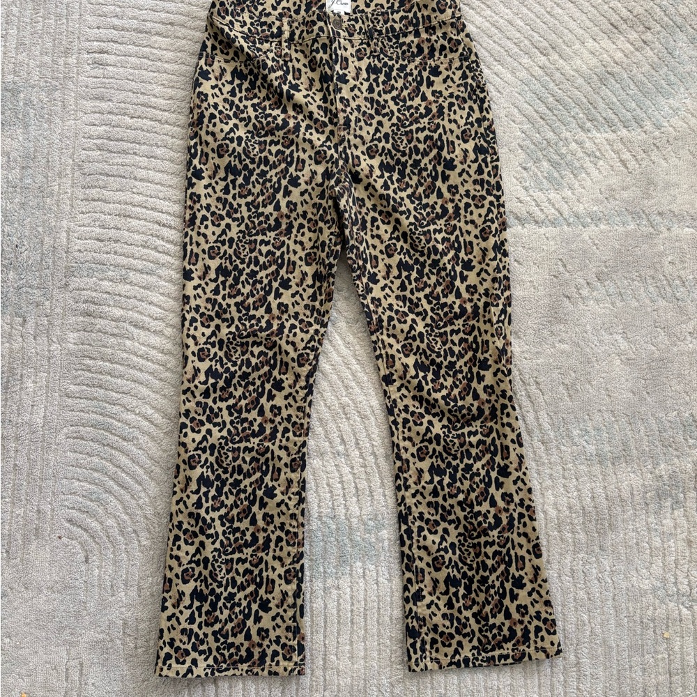 J. Crew Tan and Black Leopard Print Pants